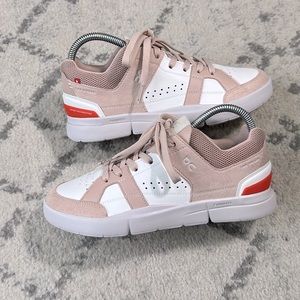 On Cloud the Roger Athletic Sneaker Pink Suede Casual Walking Luxury Shoes Sz 7